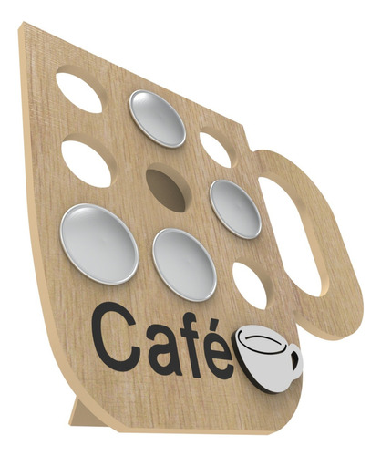 Suporte De Mesa Para 9 Capsula De Café Compatível Nespresso Cor Marrom-claro