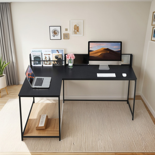 Homy Casa Inc Escritorio De Juegos Para Computadora En Forma