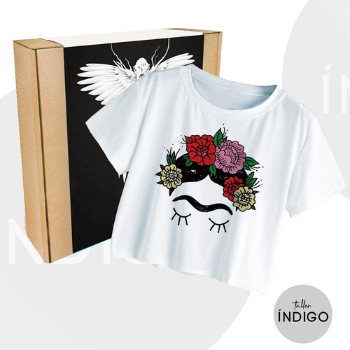 Croptop Oversize Frida Kahlo Personalizado  Artesanal