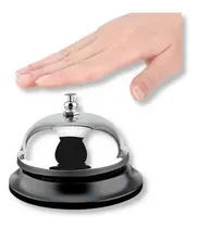 Comprar Timbre de mesa de metal para recepción, hotel, restaurante, color acero inoxidable