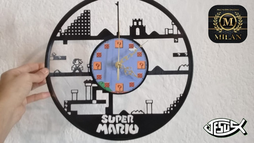 Reloj En Disco De Vinilo | Mario Bros, Vintage, Clásico