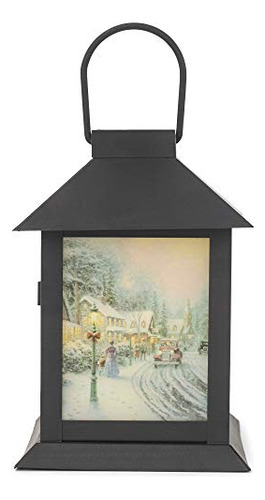 Led Coach Lantern Thomas Kinkade Christmas Village Box,...