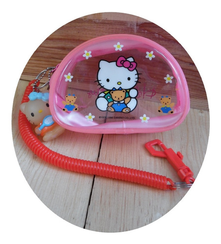 Cosmetiquera De Hello Kitty Con Llavero Original Sanrio 1990