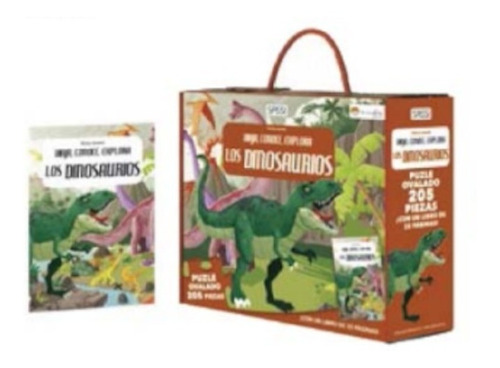 Los Dinosaurios : Puzzle Ovalado 205 Piezas + Libro - Sassi
