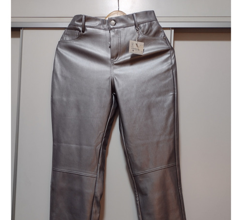 Pantalón Cuerina Metalizado T36