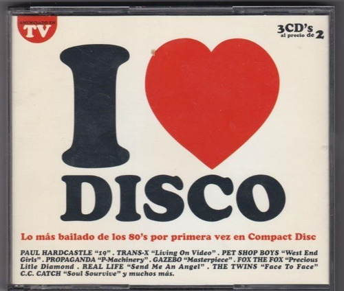 I Love Disco Volumen 1 Lo Mas Bailado Boxset De 3 Cds 