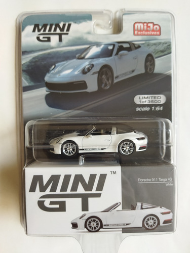 Mini Gt Porsche 911 Targa 4s White Blanco Mg3