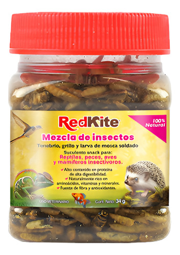 Red Kite Premio Para Erizos Grillo, Tenebrio Y Larva De Mosc