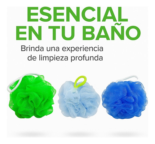 Esponja De Baño Color Exfoliante Spa Bola Suave Para Cuerpo Verde Rayas