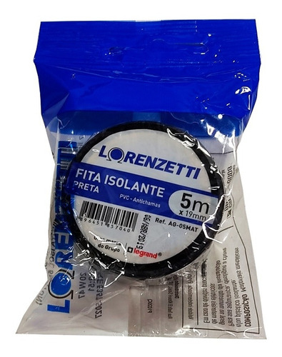 Kit 10 Fita Isolante Lorenzetti 5 M Antichamas Eletricidade