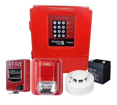 Kit Alarma Contra Incendio Humo Protec Fire Hagroy Mayorista