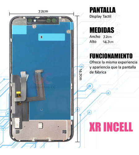 Pantalla Completa Compatible Con iPhone XR Incell
