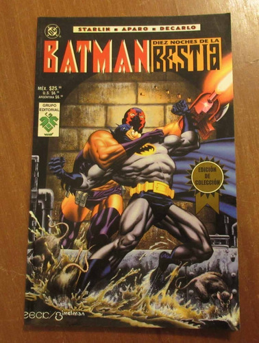 Comic Batman - Las Diez Noches De La Bestia Vid Dc 1996