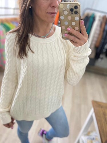 Sweater Trenzado Ancho Mujer The Big Shop