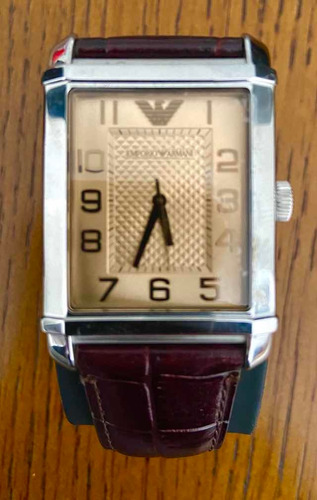 Relógio Empório Armani Visor 30x25 Mm Pulseira Couro