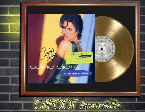 Celine Dion Love Can Move Mountains Tapa Firmada Disco Oro 