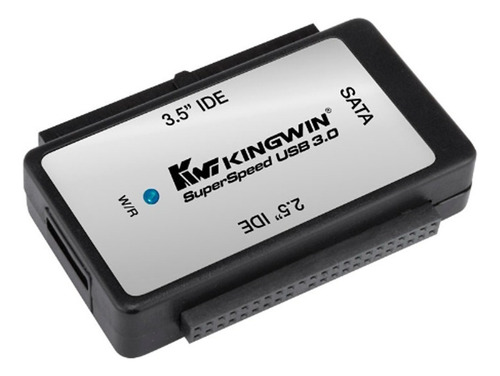 Kingwin USI-2535SIU3 EZ Adaptador Usb 3.0 Disco Sata Ide 2.5 3.5 C/fuente Color Negro