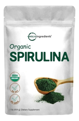 Micro Ingredientes En Polvo De Espirulina Organica Pura, 1 