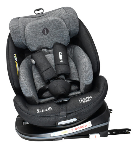 Autoasiento Lifestyle By Infanti I-hero I-size Negro/gris