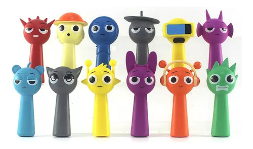 Wa 12 Pcs Juego De Dibujos Animados Sprunki De Nsincredibox