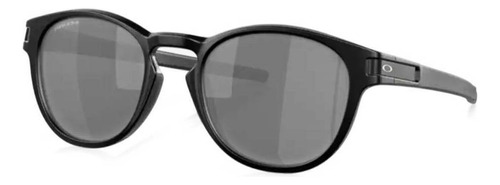 Óculos de sol Oakley Latch Standard armação de o matter cor matte black, lente black de plutonite prizm, haste matte black de o matter - OO9265