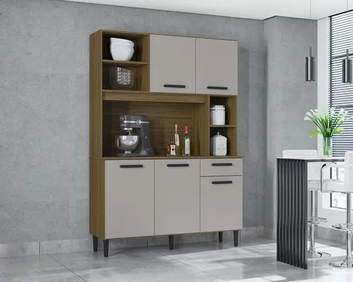 Kit De Cocina Isabel 120 Castaño/off White