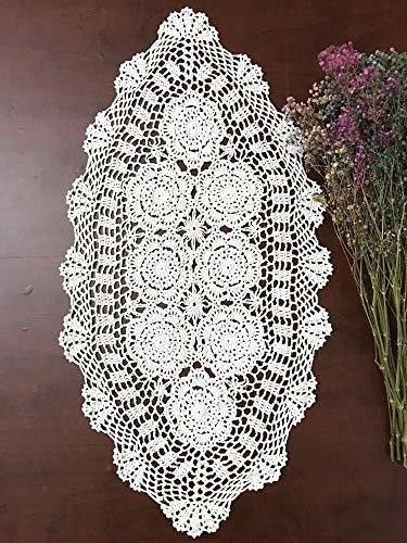 Hetao 16x27 100% Cotton Handmade Crochet Lace Table Runners 