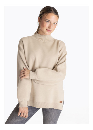 Poleron Mujer Comfort Sweater Café