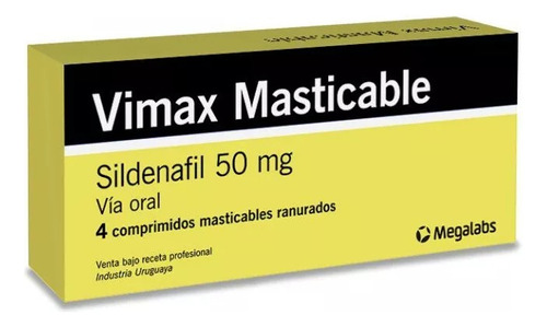 Vimax50® Megalabs 50 Mg X 4 Comp. Masticables | Sildenafil