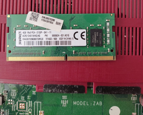 Memoria Ram Ddr4 Kingston 2133 Mhz So Dimm