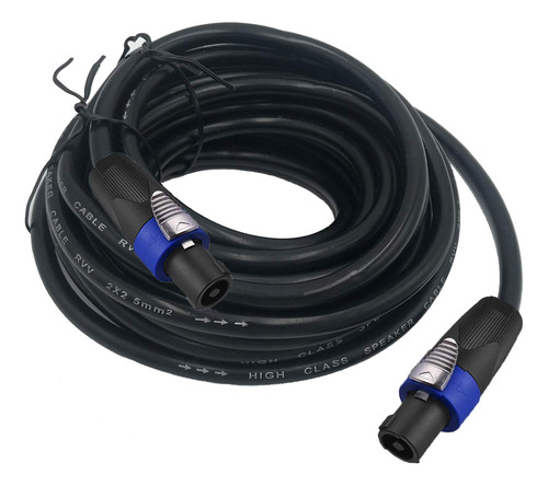 2 Pack 15ft Pro Speakon To Speakon Cable, Pair 12awg Patc...