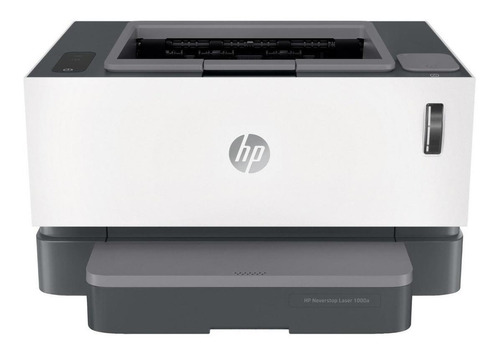 Impresora  simple función HP Neverstop 1000A blanca y gris 110V - 127V