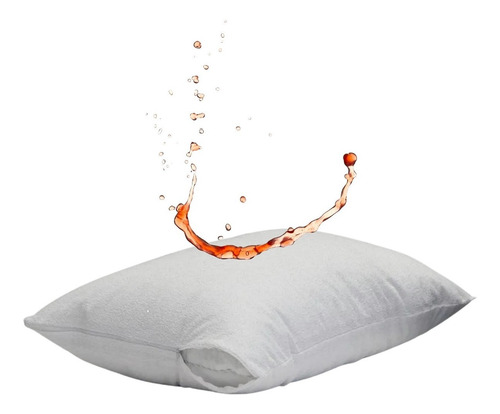 Imagen 1 de 5 de Funda Almohada Impermeable Toalla 70x50 Queen Size C/ Cierre