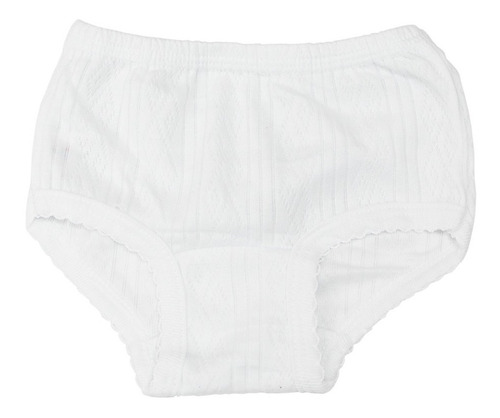 Set 4 Pantaleta Calzon Blanco Niña 10 A 16 Años Calada O Lisa Buggy