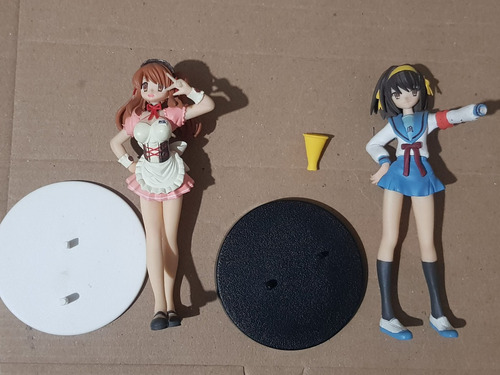 Suzumiya Haruhi + Mikuru Asahina Gachapon Anime  Figura