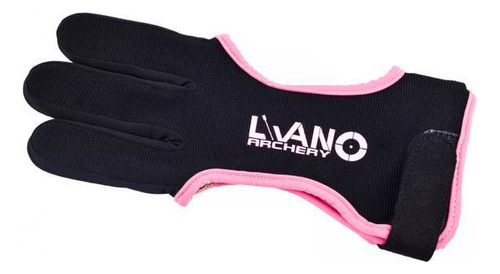 2 Guantes De Tiro Con Arco De Cuero Protector De Negro Rosa