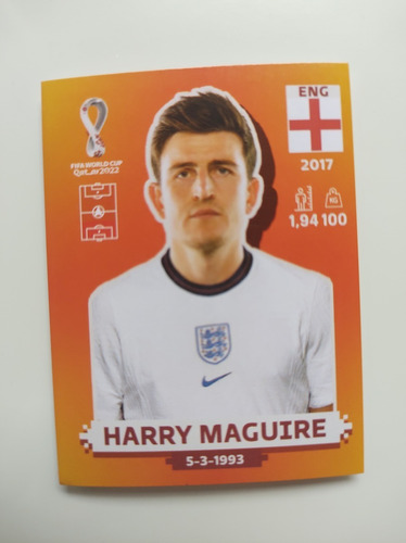 Figuritas Qatar 2022 - Harry Maguire - Inglaterra 6