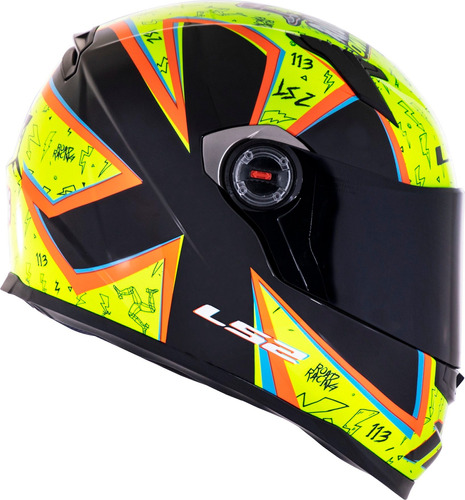 Capacete Ls2 Ff358 Rafael Paschoalin Amarelo Fluorescente