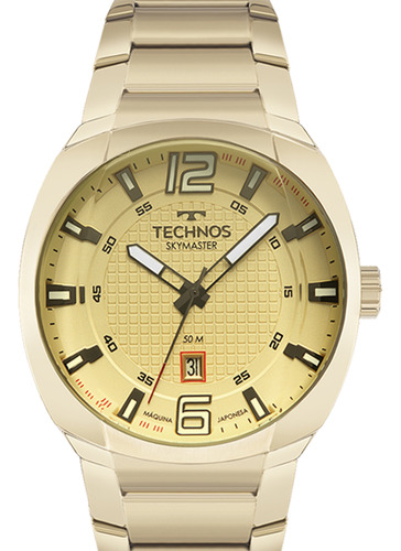 Relógio Technos Masculino Skymaster Dourado 2115tuw 1d