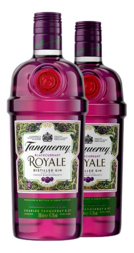 Gin Tanqueray Royale Dark Berry 700ml X2. Quirino Bebidas 