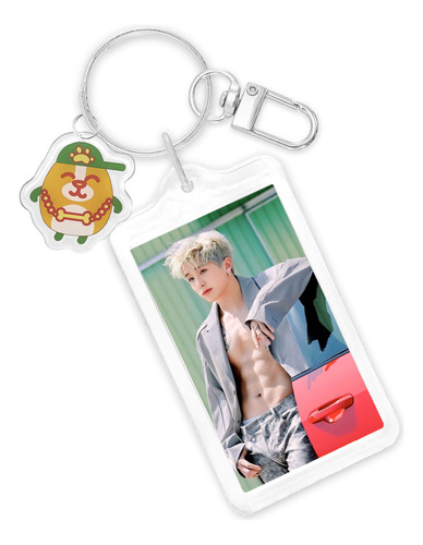 Llavero Porta Foto Jinjin Astro Roroha Dduddu K-pop Kawaii Color Blanco