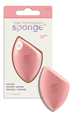Real Techniques Miracle Esponja En Polvo, Para Fijar Polvo,
