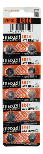 Pack 10 Pilas Maxell Lr44 Ag13 A76 1.5v / Promoferta