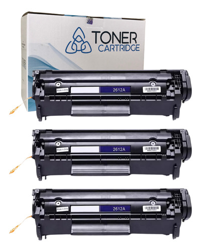 Kit 3 Toner Alta Qualidade 2612a Q2612a 12a 1010 1012 1020