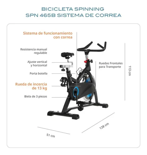 Bicicleta spinning con correa sales