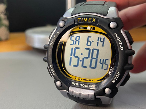 Reloj Timex Ironman 44mm Tw5m64600 Digital Negro Negro Gris (Usado)