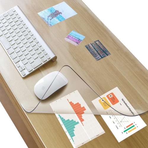 Mouse Pad Gamer Transparente Pvc Antideslizante Impermeable