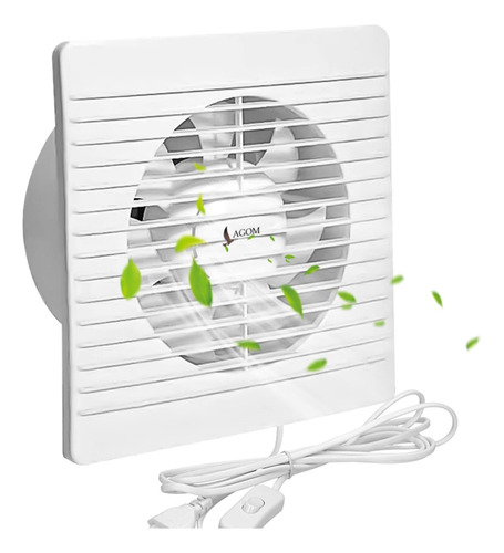 Extractores De Aire Ventilador De Escape 23w Para Baño 195mm