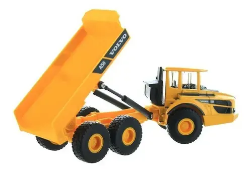 Caminhão Caçamba Articulado Volvo Amarelo Escala 1:50 Bburago