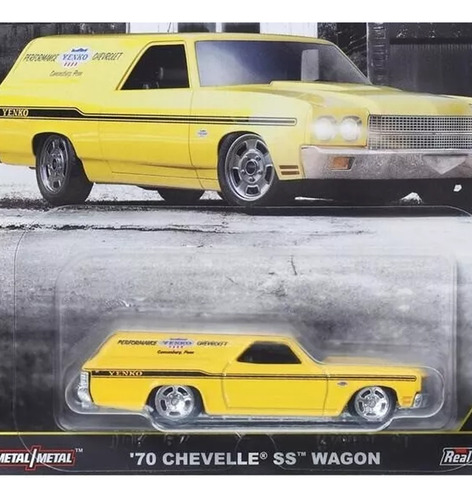 Hot Wheels Premium Fast Wagon Chevelle Ss Wagon 70 2/5 Amarillo
